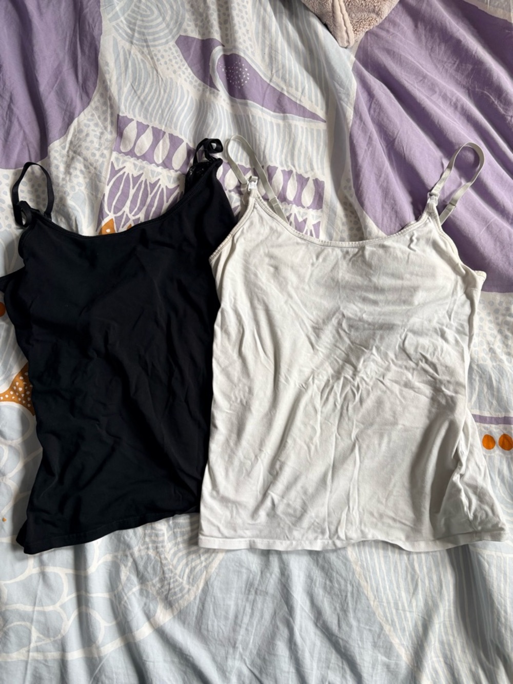 Bundle of 6 clip down Nursing Tank Tops size L - Picture 2 of 11